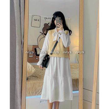 Đầm trắng tiểu thư 